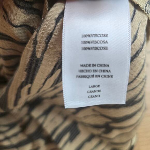 NWT Rails Womens Ora Mini Dress Large Ruffle Balloon Sleeve Satin Boho Peasant - Picture 9 of 12